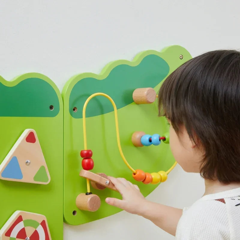 Montessori tablica manipulacyjna Krokodyl VIGA drewno FSC - zabawki-dla-dziewczynki
