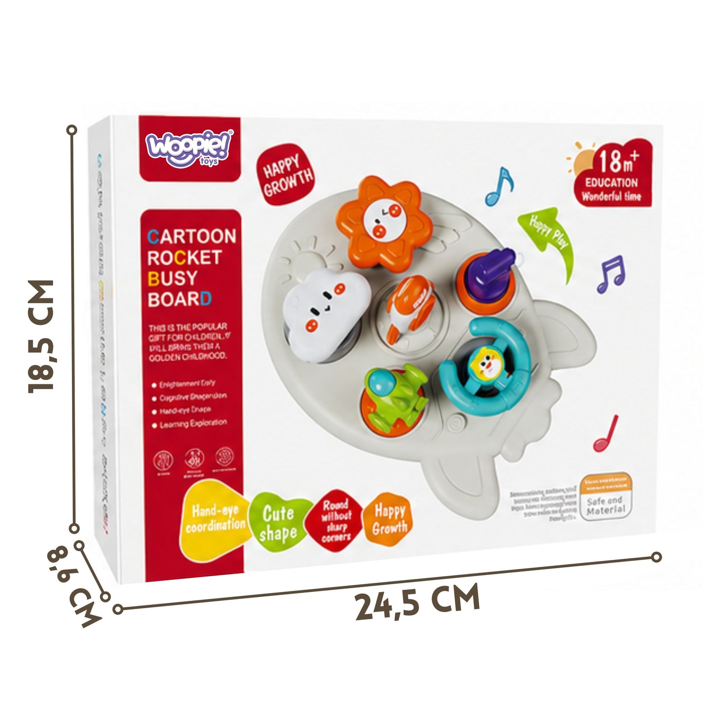 6-WOOPIE BABY Tablica Aktywności Edukacyjna Rakieta 7w1-6