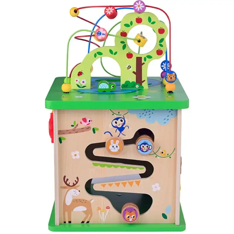 TOOKY TOY Kostka Edukacyjna Sorter Labirynt Przeplatanka Zwierzątka - zabawki-dla-dziewczynki