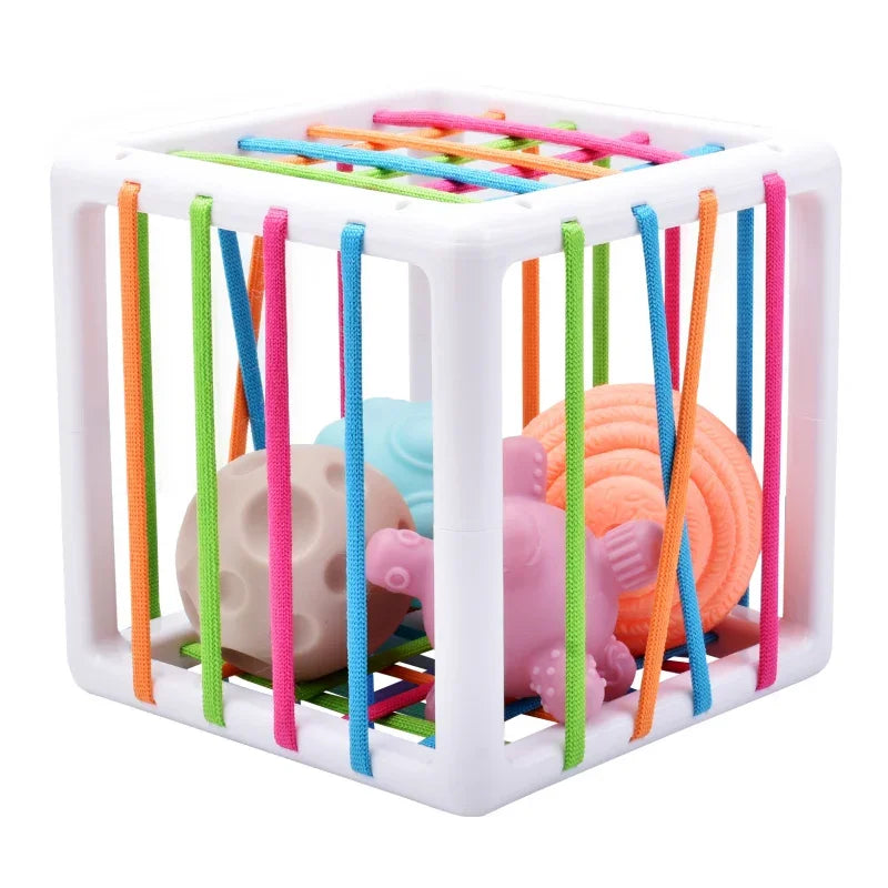 WOOPIE BABY Elastyczna Kostka Sensoryczna Sorter dla Dzieci Zwariowane Kształty 5 el. - zabawki-dla-dziewczynki