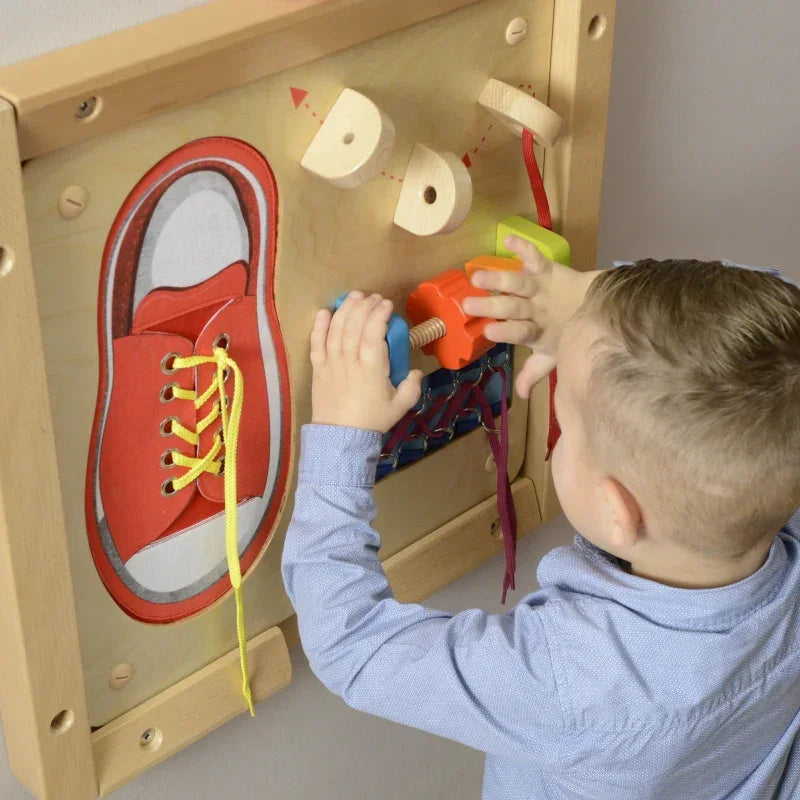 Masterkidz tablica do nauki sznurowania  - zabawki-dla-dziewczynki