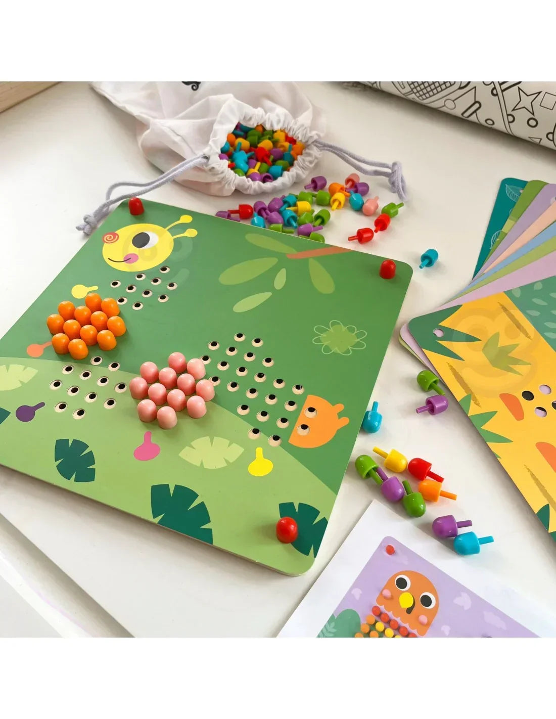 3-TOOKY TOY Układanka z Pinezkami Kołki Wpinaczka-3