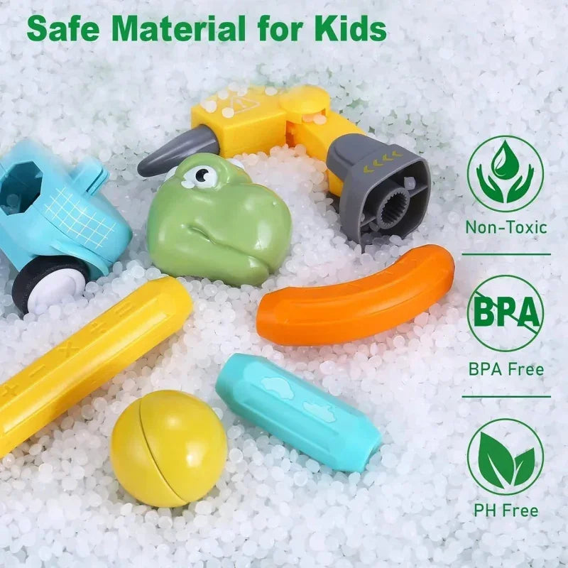 Klocki magnetyczne z motywem dinozaurów kreatywna zabawa WOOPIE - zabawki-dla-dziewczynki