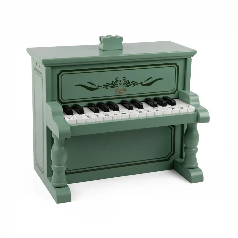 CLASSIC WORLD Pianinko Vintage z Książeczką do Nauki - zabawki-dla-dziewczynki