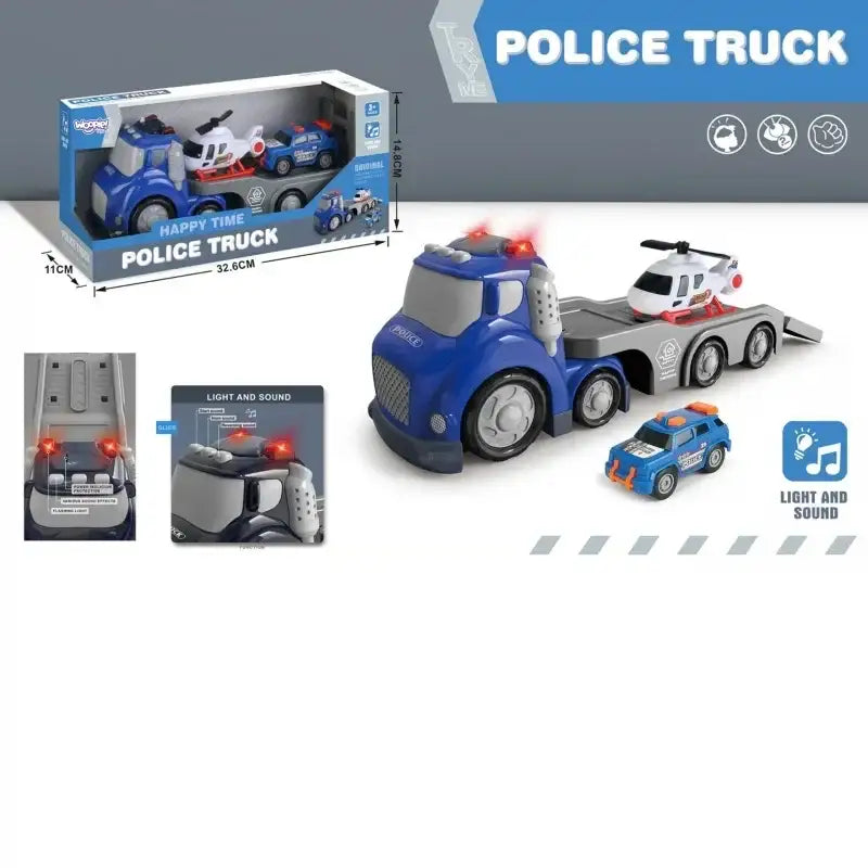 Niebieska laweta WOOPIE City Truck z efektami dźwiękowymi - zabawki-dla-dziewczynki
