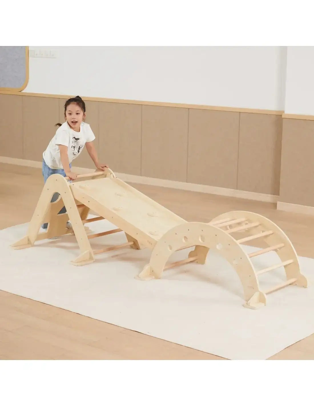 Zabawka ruchowa Montessori VIGA plac zabaw 3w1  - zabawki-dla-dziewczynki