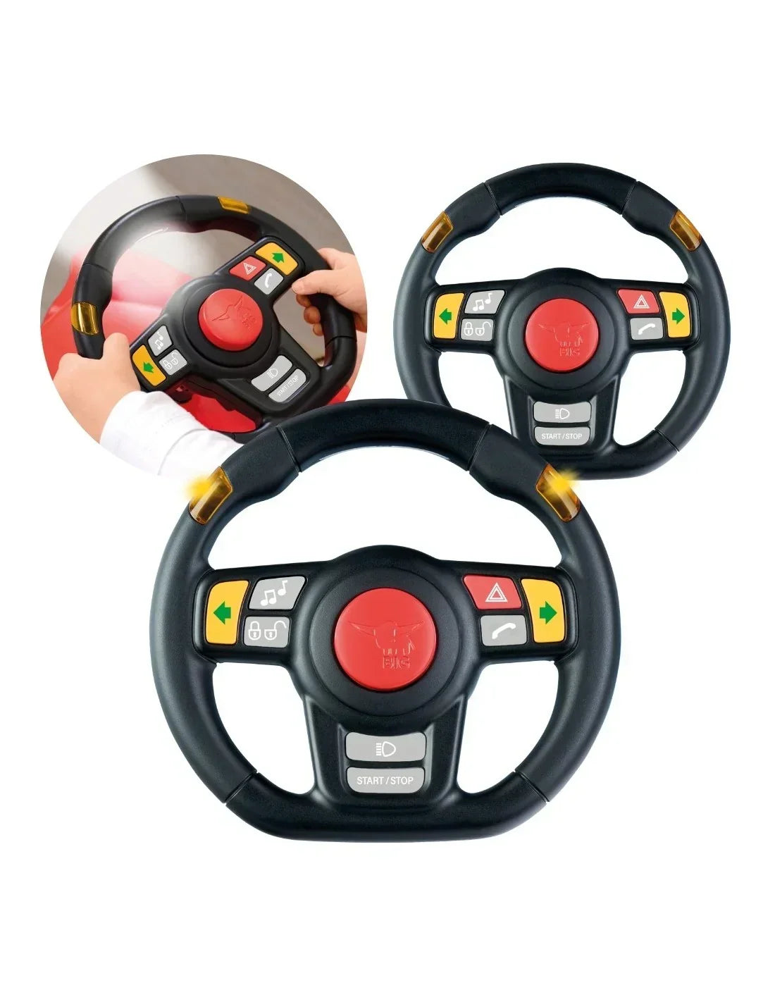 Interaktywna kierownica BIG Bobby Car Racing z LED i dźwiękami - zabawki-dla-dziewczynki