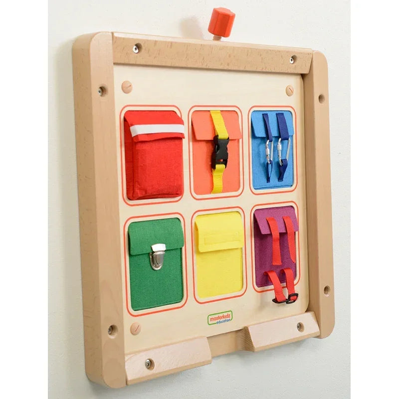 MASTERKIDZ tablica drewniana manipulacyjna edukacja przez zabawę - zabawki-dla-dziewczynki