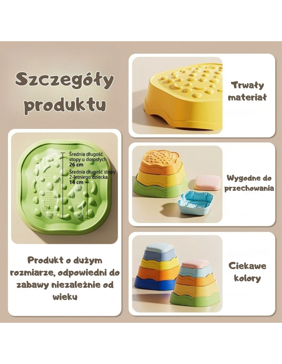 4-WOOPIE Kamienie Sensoryczne do Balansowania 5 el.-4