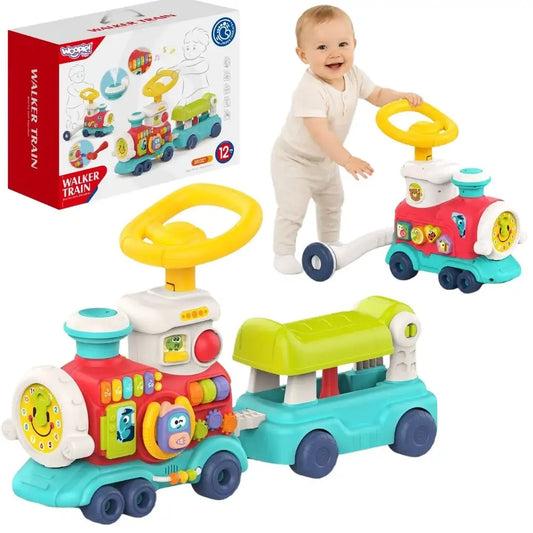 WOOPIE BABY Lokomotywa Pchacz Jeździk 2w1 Interaktywny Pociąg dla dziecka