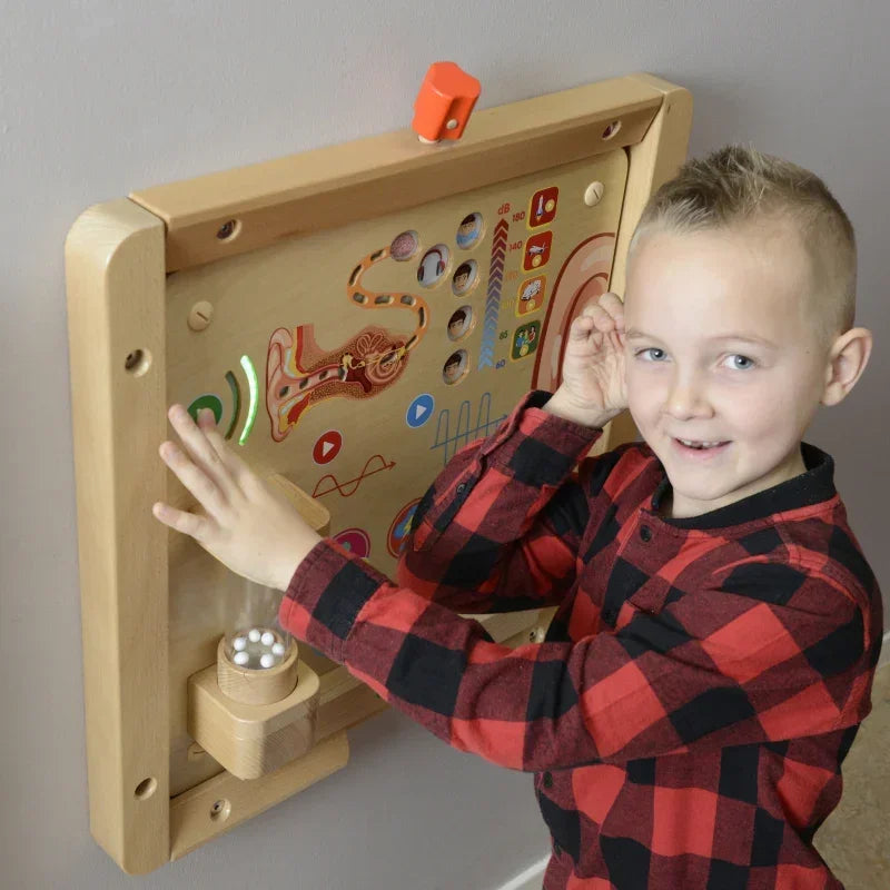 Tablica MASTERKIDZ zmysł słuchu Montessori dla przedszkolaków - zabawki-dla-dziewczynki