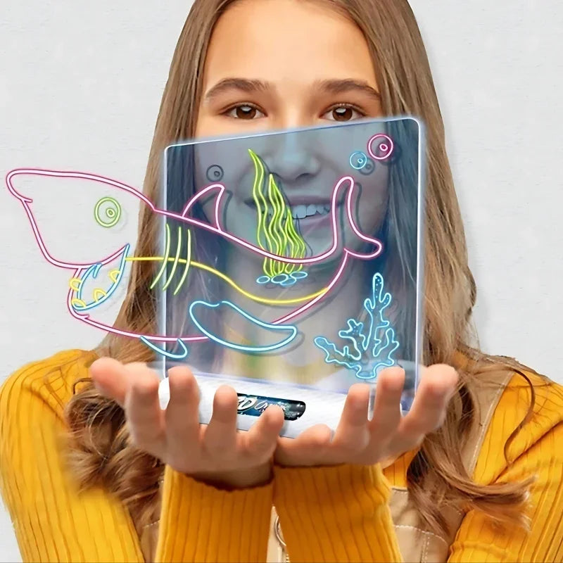 WOOPIE Magnetyczna Tablica 3D Podświetlenie LED do Rysowania - zabawki-dla-dziewczynki