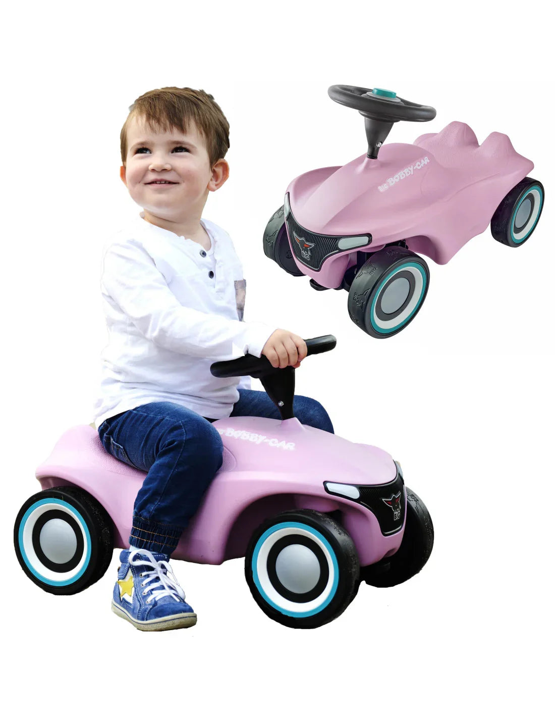 BIG Bobby Car Neo Pink, różowy jeździk dla dzieci - zabawki-dla-dziewczynki