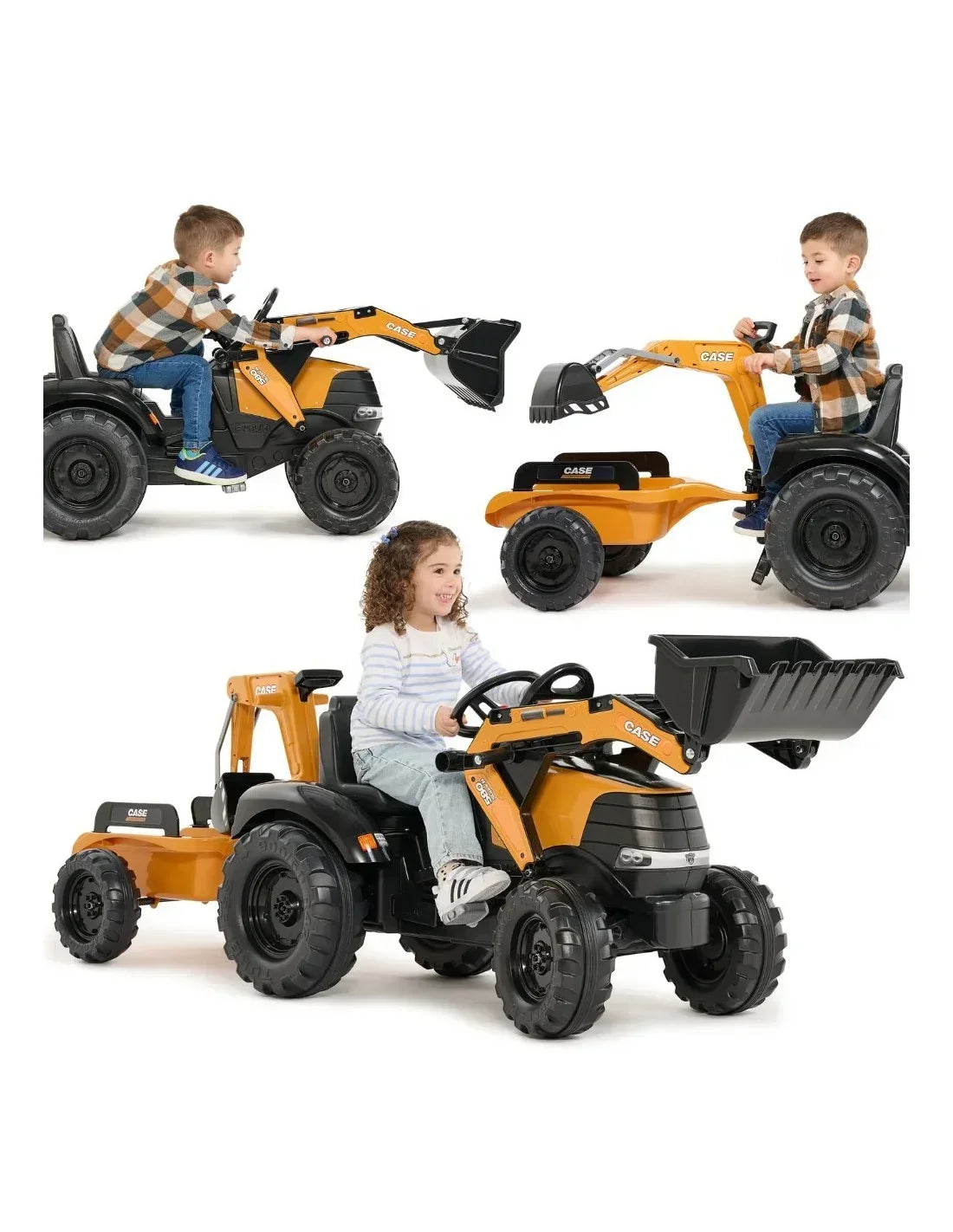 Traktor na pedały Falk Case CE dla dzieci 3-7 lat - zabawki-dla-dziewczynki