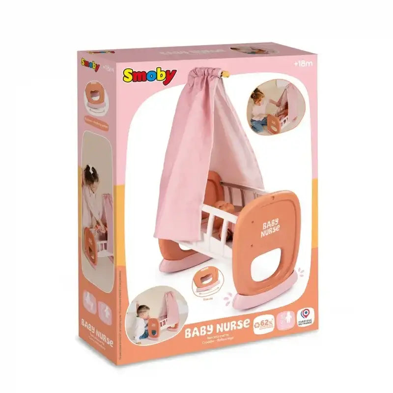 Smoby Baby Nurse kołyska z baldachimem zabawa dla dzieci - zabawki-dla-dziewczynki