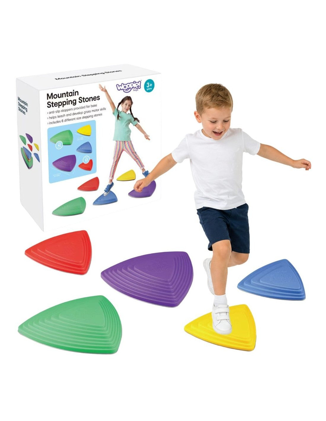 1-WOOPIE Kamienie Sensoryczne Trening Równowagi Antypoślizgowe 5 el.-1