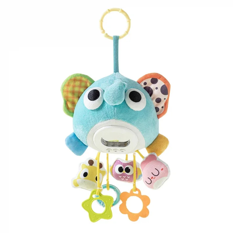 WOOPIE Baby Pluszowy Słonik Maskotka Interaktywna Przytulanka Muzyczna z Zawieszkami i Gryzakami - zabawki-dla-dziewczynki