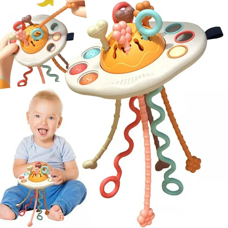 WOOPIE BABY Zabawka Sensoryczna Montessori Gryzak Grzechotka Wielofunkcyjny UFO - zabawki-dla-dziewczynki