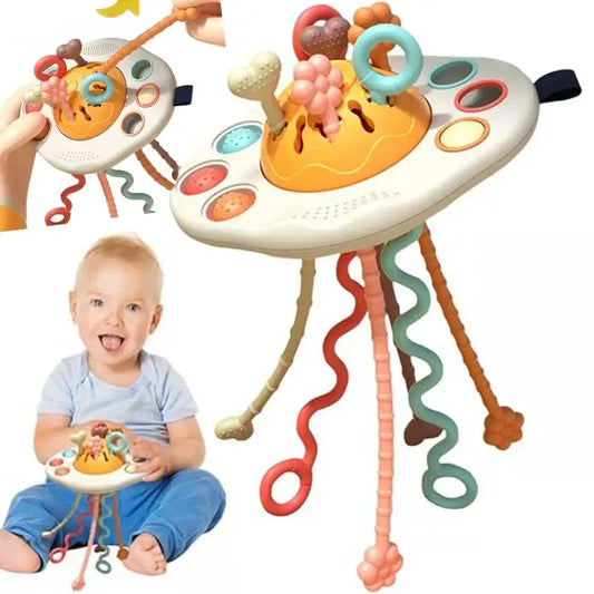 WOOPIE BABY Zabawka Sensoryczna Montessori Gryzak Grzechotka Wielofunkcyjny UFO - zabawki-dla-dziewczynki