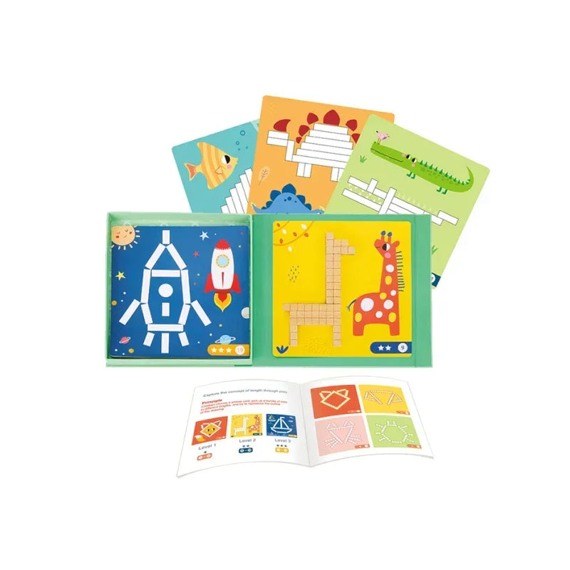 Klocki magnetyczne TOOKY TOY gra logiczna edukacyjna - zabawki-dla-dziewczynki
