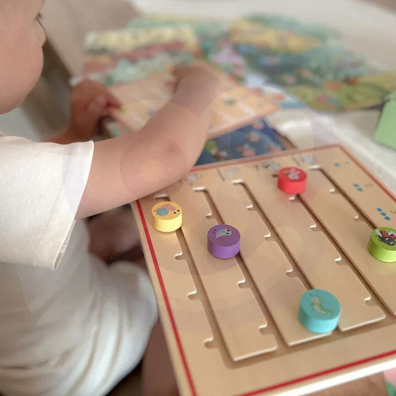 Drewniane zwierzątka TOOKY TOY – gra edukacyjna do nauki liczenia - zabawki-dla-dziewczynki