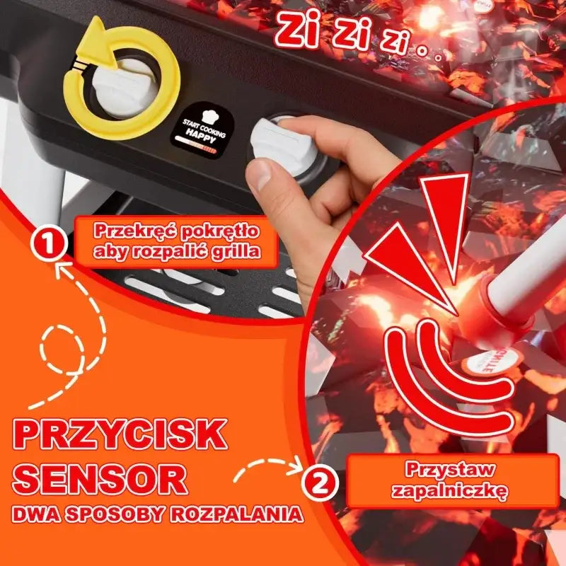 Woopie zestaw grill barbecue kuchnia ogrodowa LED kreatywna zabawa - zabawki-dla-dziewczynki