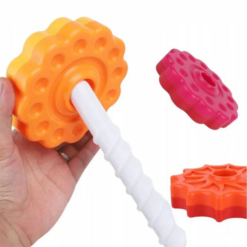 WOOPIE BABY Edukacyjna Piramidka Zakręcona Wieża Zwierzątka - zabawki-dla-dziewczynki