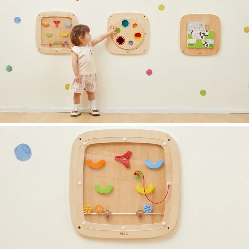 Drewniana Tablica VIGA Gra w Pinball sensoryczna zabawka edukacyjna - zabawki-dla-dziewczynki