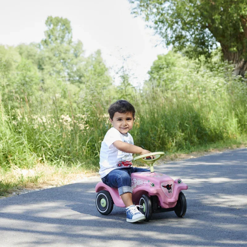 Jeździk BIG Bobby Car Classic Flower różowy samochodzik dziecięcy - zabawki-dla-dziewczynki