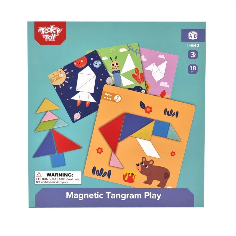 TOOKY TOY Tangram kreatywne układanie figur i kształtów TOOKY TOY Tangram układanka edukacyjna - zabawki-dla-dziewczynki