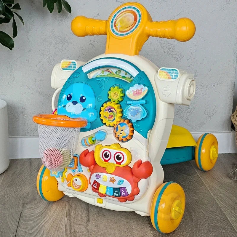 WOOPIE BABY Pchacz Chodzik Stolik Edukacyjny Hulajnoga Jeździk 4w1 - zabawki-dla-dziewczynki