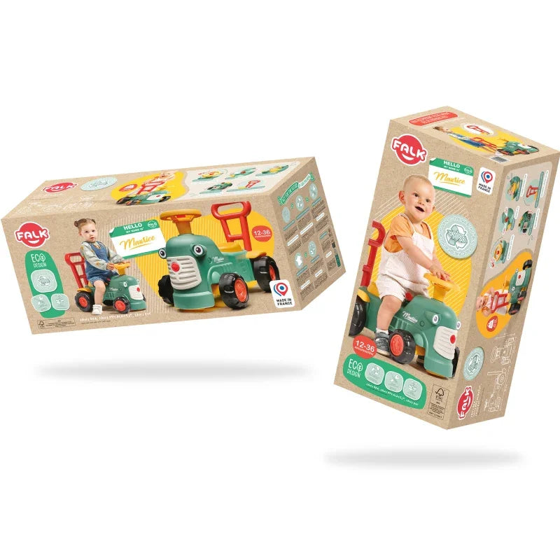 Zielony jeździk FALK Maurice edukacyjny - zabawki-dla-dziewczynki