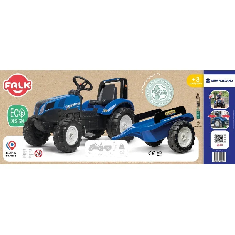 FALK New Holland realistyczny traktor na pedały - zabawki-dla-dziewczynki