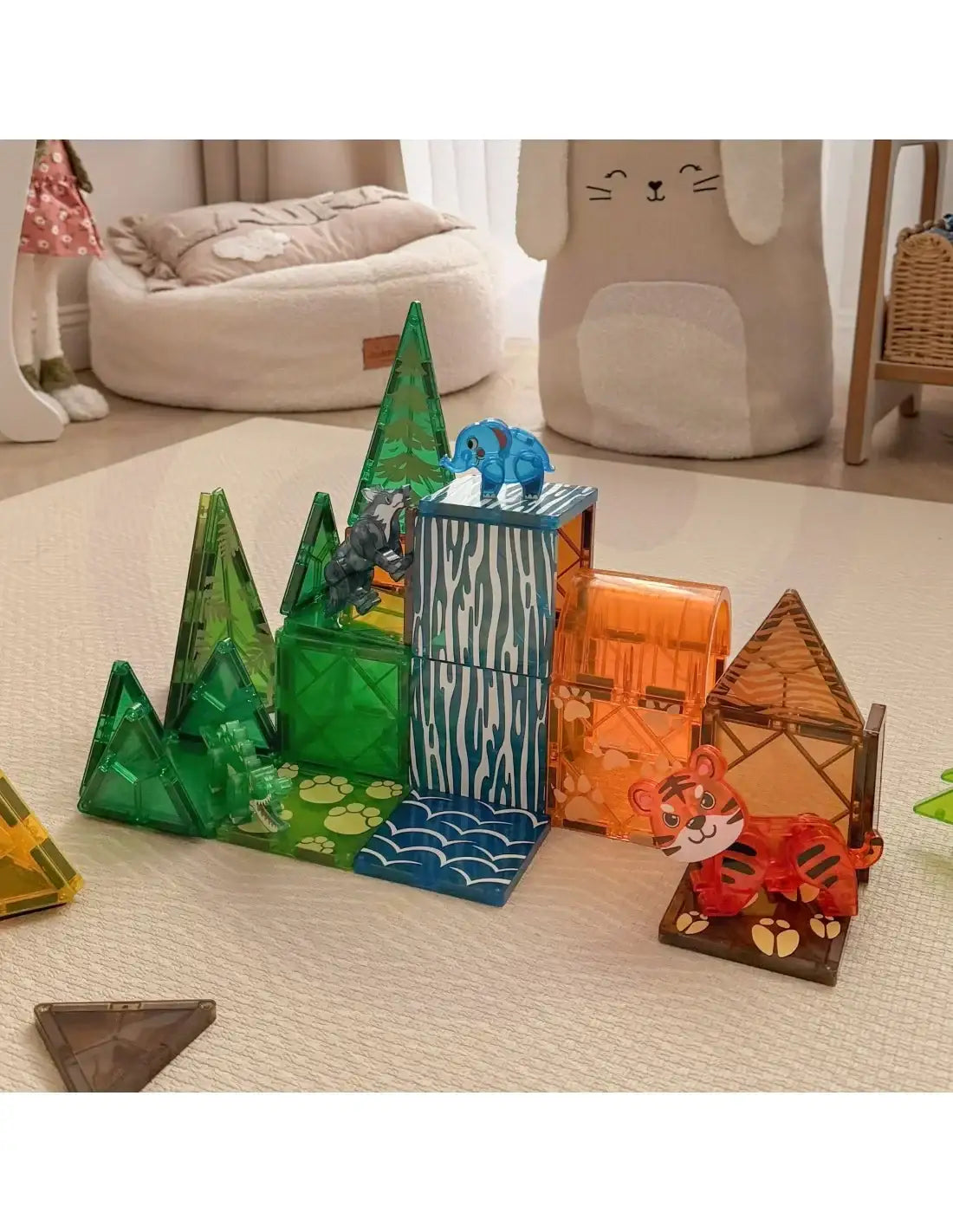 Zestaw WOOPIE 3D klocki magnetyczne 45 elementów dla dzieci