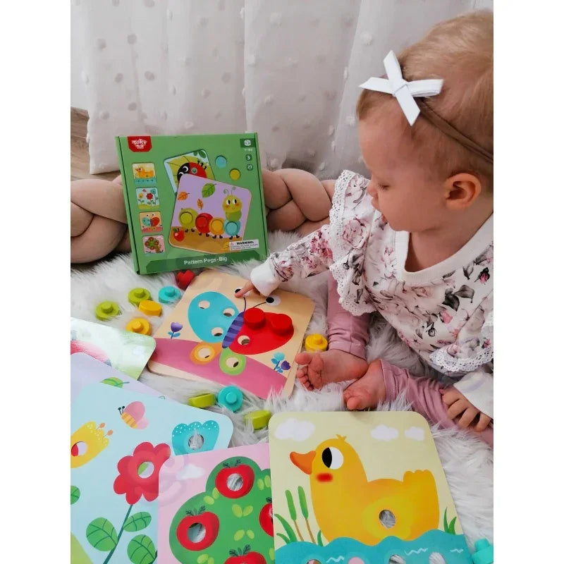TOOKY TOY klocki zwierzęta edukacyjna układanka nauka kształtów kolorów - zabawki-dla-dziewczynki