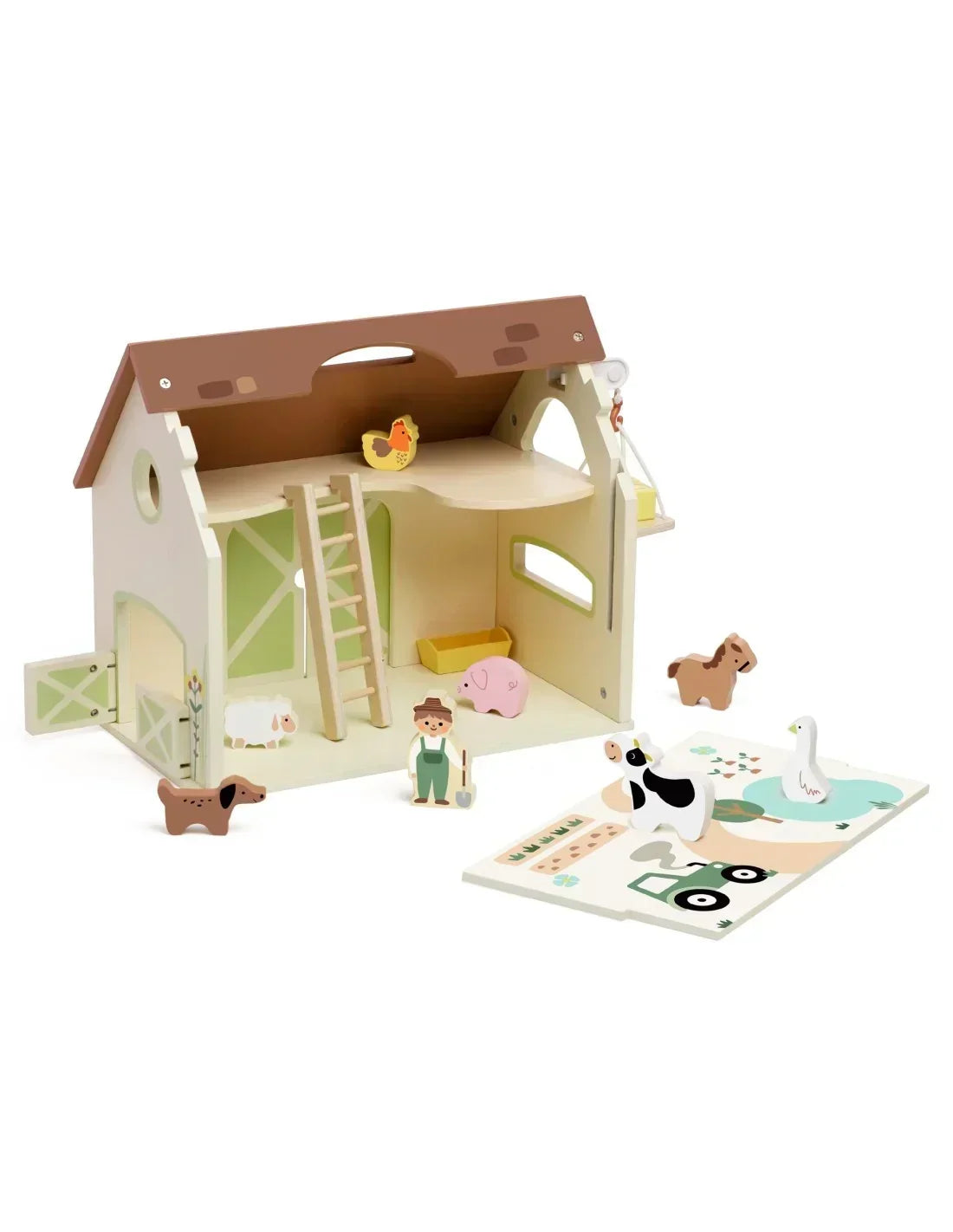 CLASSIC WORLD domek farma z figurką rolnika i akcesoriami - zabawki-dla-dziewczynki