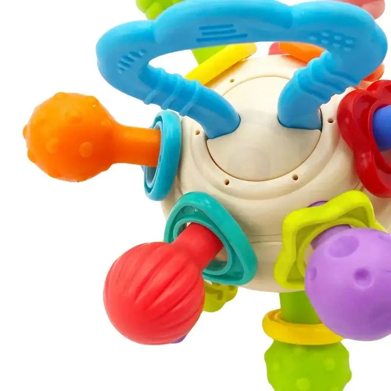 Sensoryczna grzechotka 2w1 WOOPIE BABY, miękka i bezpieczna zabawka dla niemowląt - zabawki-dla-dziewczynki