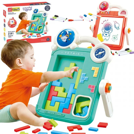 WOOPIE Dwustronna Tablica do Rysowania Gra Tetris 2w1 - zabawki-dla-dziewczynki