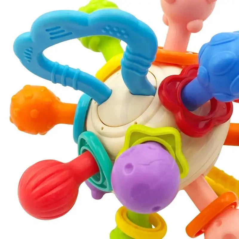 Zabawka sensoryczna WOOPIE BABY 2w1,  miękka grzechotka i gryzak dla niemowląt - zabawki-dla-dziewczynki
