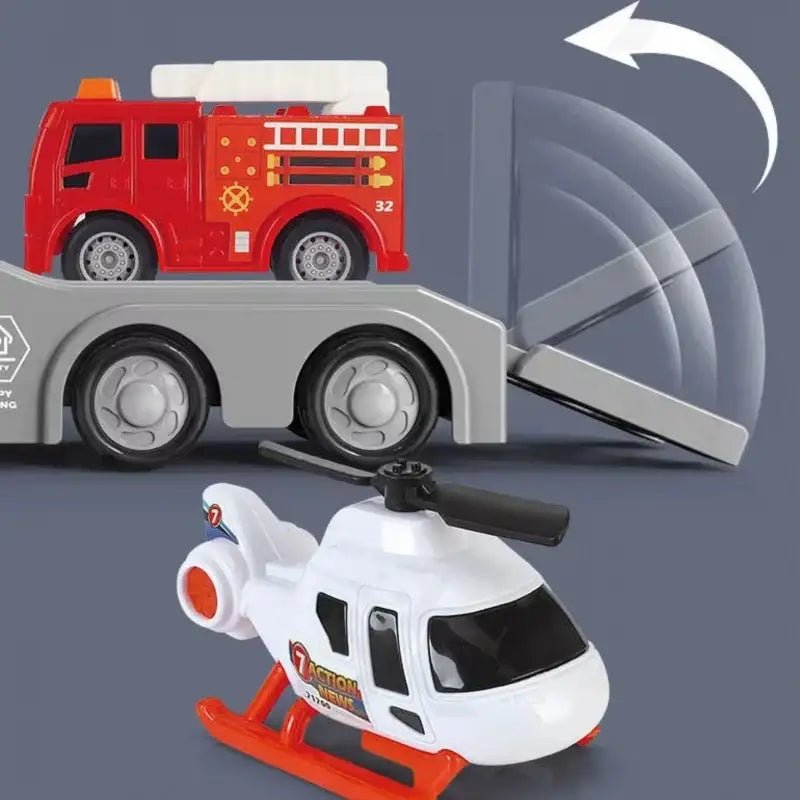 WOOPIE Czerwona Laweta Straży Pożarnej City Truck Efekty Dźwiękowe i Świetlne - zabawki-dla-dziewczynki