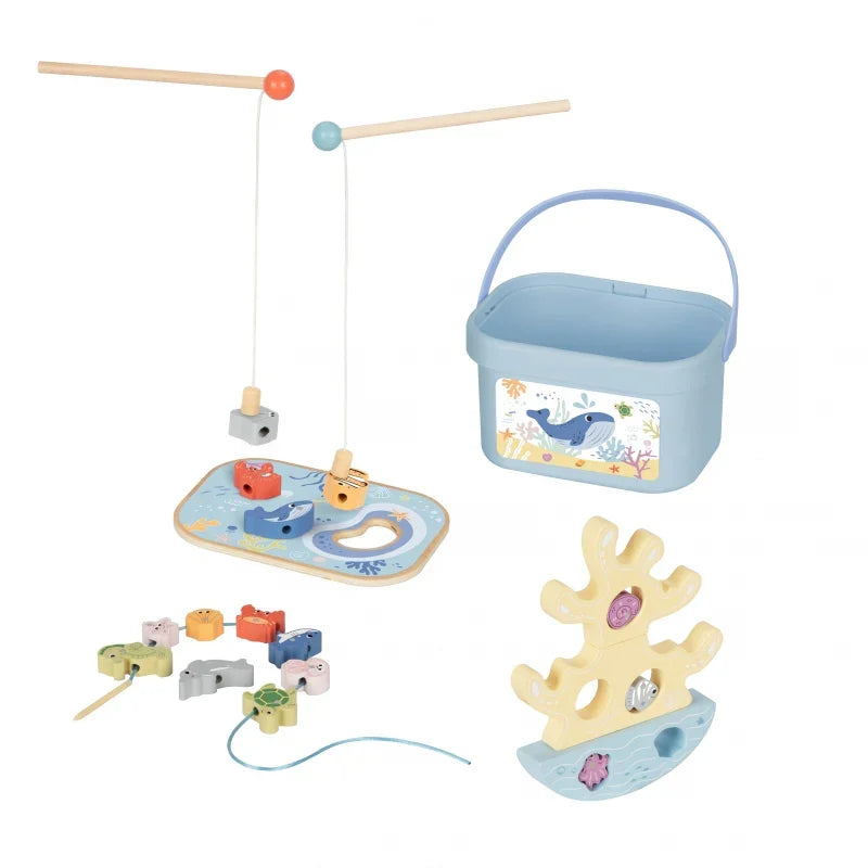 TOOKY TOY Wieża Balansująca Łowienie Ryb rozwija zdolności manualne - zabawki-dla-dziewczynki