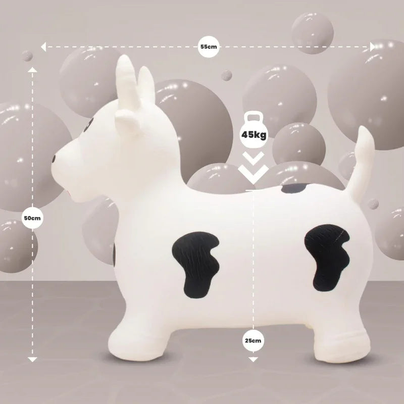 WOOPIE Skoczek Gumowy do Skakania Krówka + Pompka - zabawki-dla-dziewczynki