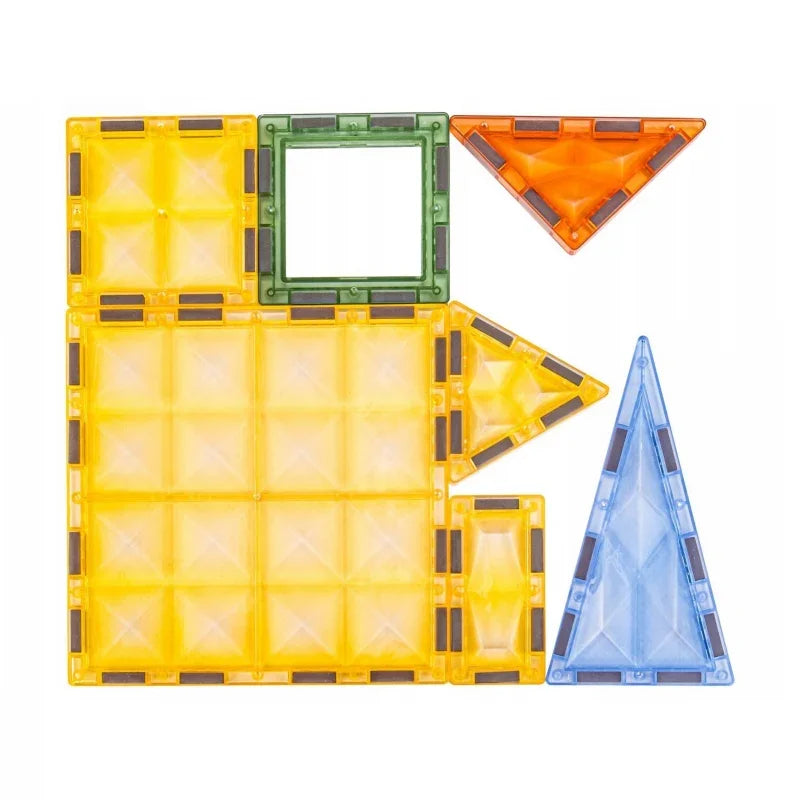 WOOPIE Klocki Magnetyczne Konstrukcyjne Świecące 3D Świat Zwierząt 124el. - zabawki-dla-dziewczynki