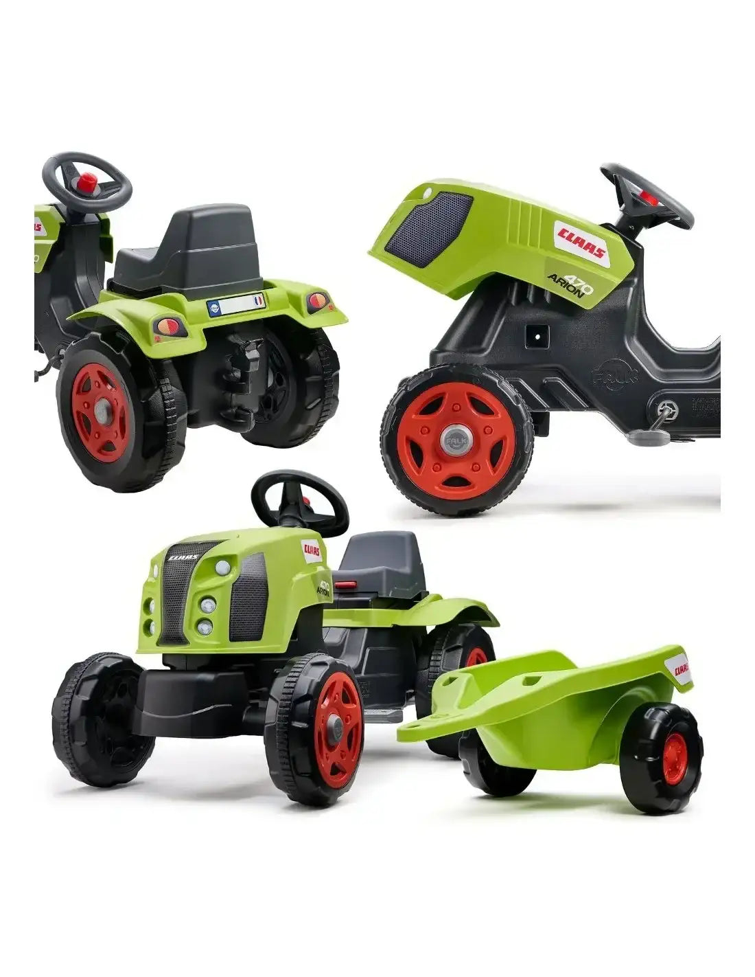 FALK Traktor na pedały Claas Arion 470 z przyczepą dla dzieci - zabawki-dla-dziewczynki