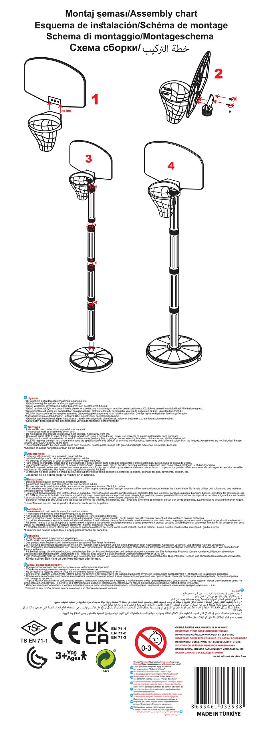 5-WOOPIE Zestaw Koszykówka 215 cm + Piłka-5
