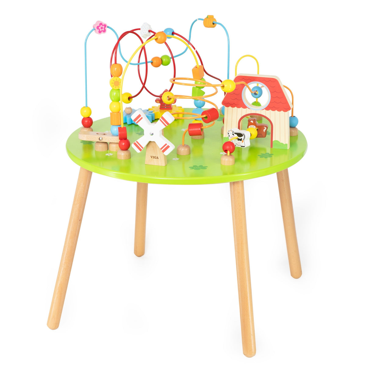 7-Viga Drewniany Stolik Edukacyjny Sensoryczny Przeplatanka XXL Montessori-7