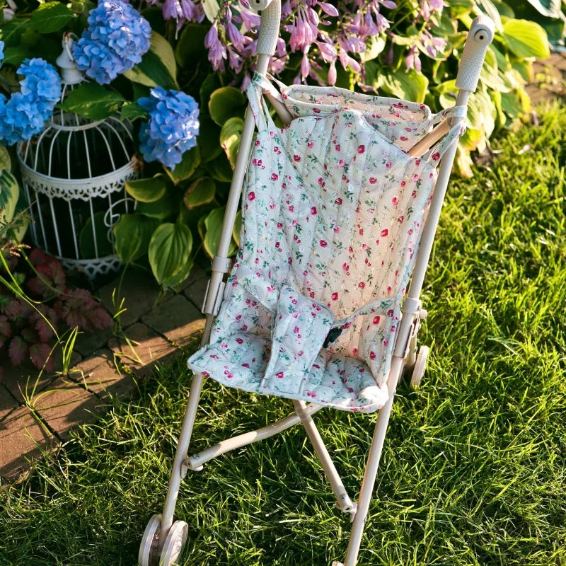 WOOPIE ROYAL Wózek Spacerówka Dla Lalek w Kwiatki - zabawki-dla-dziewczynki