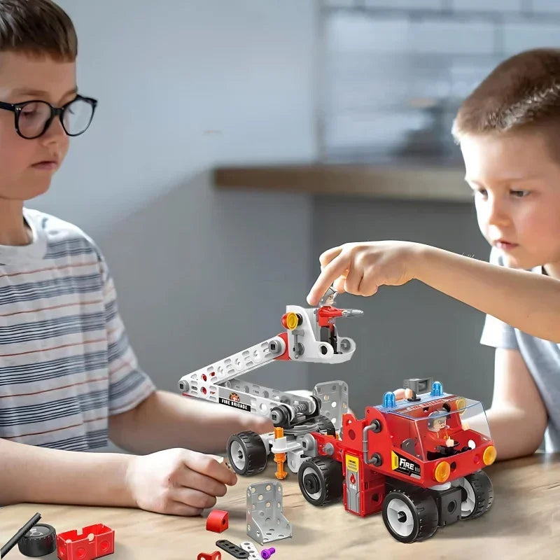 Klocki konstrukcyjne WOOPIE Creator City Straż Pożarna - zabawki-dla-dziewczynki