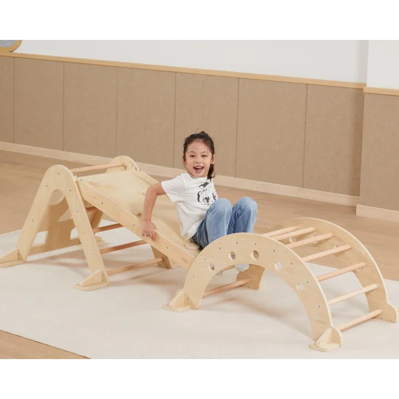 VIGA Drewniany Bujak Naturalny Montessori - zabawki-dla-dziewczynki
