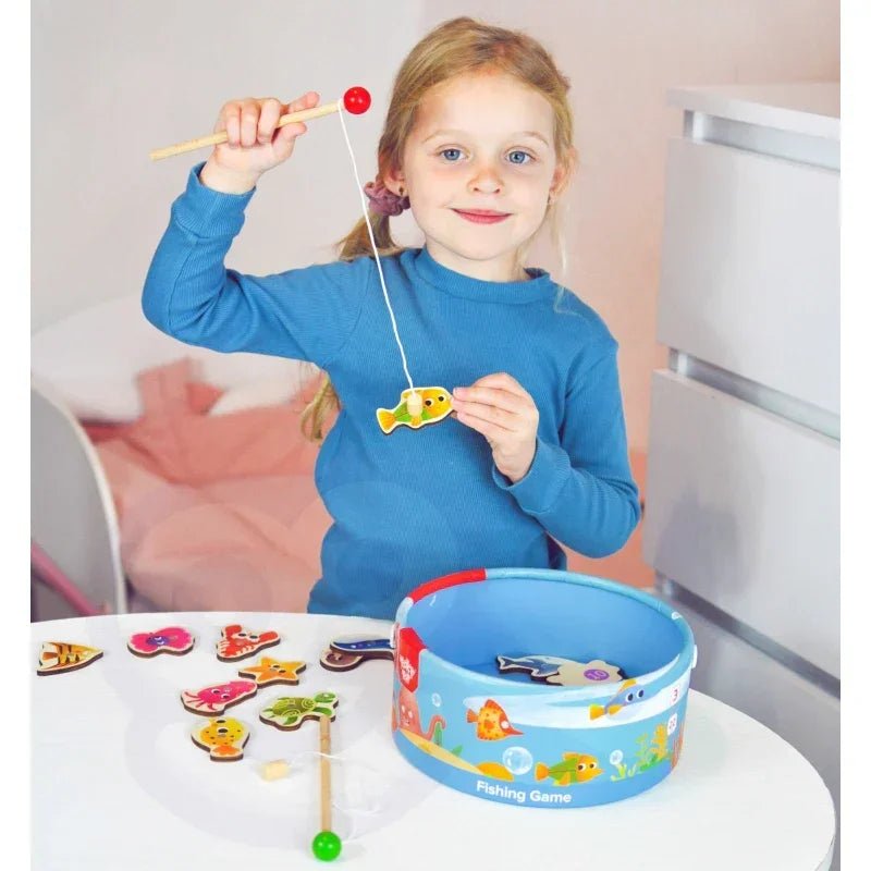 TOOKY TOY zestaw Łowienie Rybek z magnetycznymi wędkami i rybkami